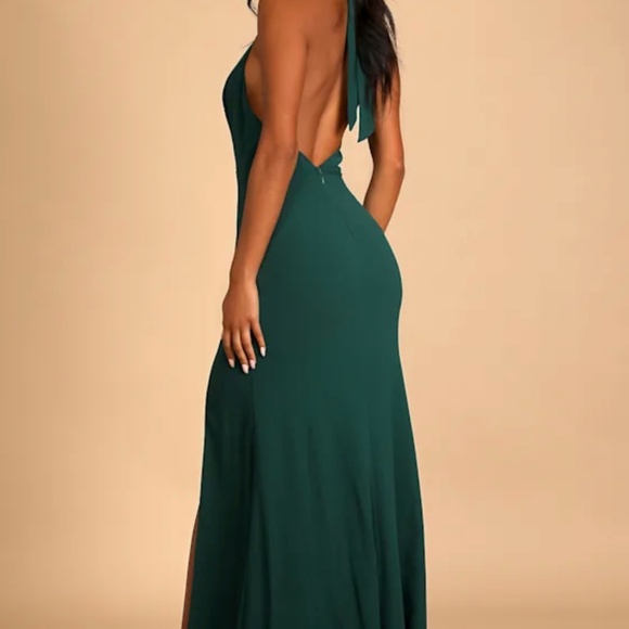 Lulus Captured Your Heart Hunter Green Halter Maxi Dress - Picture 2 of 9